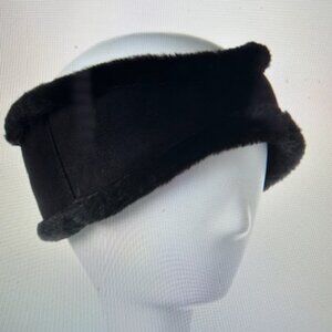 UGG Reversible Black Shearling Sheepskin Headband